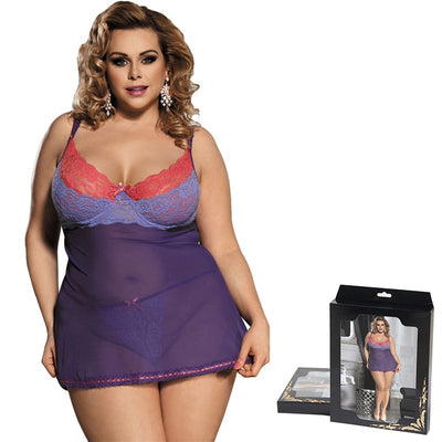 Purple and Pink Babydoll
