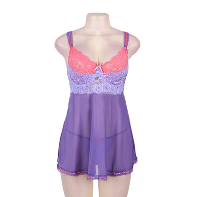 Purple and Pink Babydoll